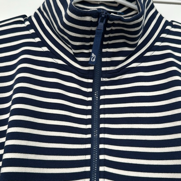 Navy-striped Vineyard Vines quarter zip - Picture 3 of 4